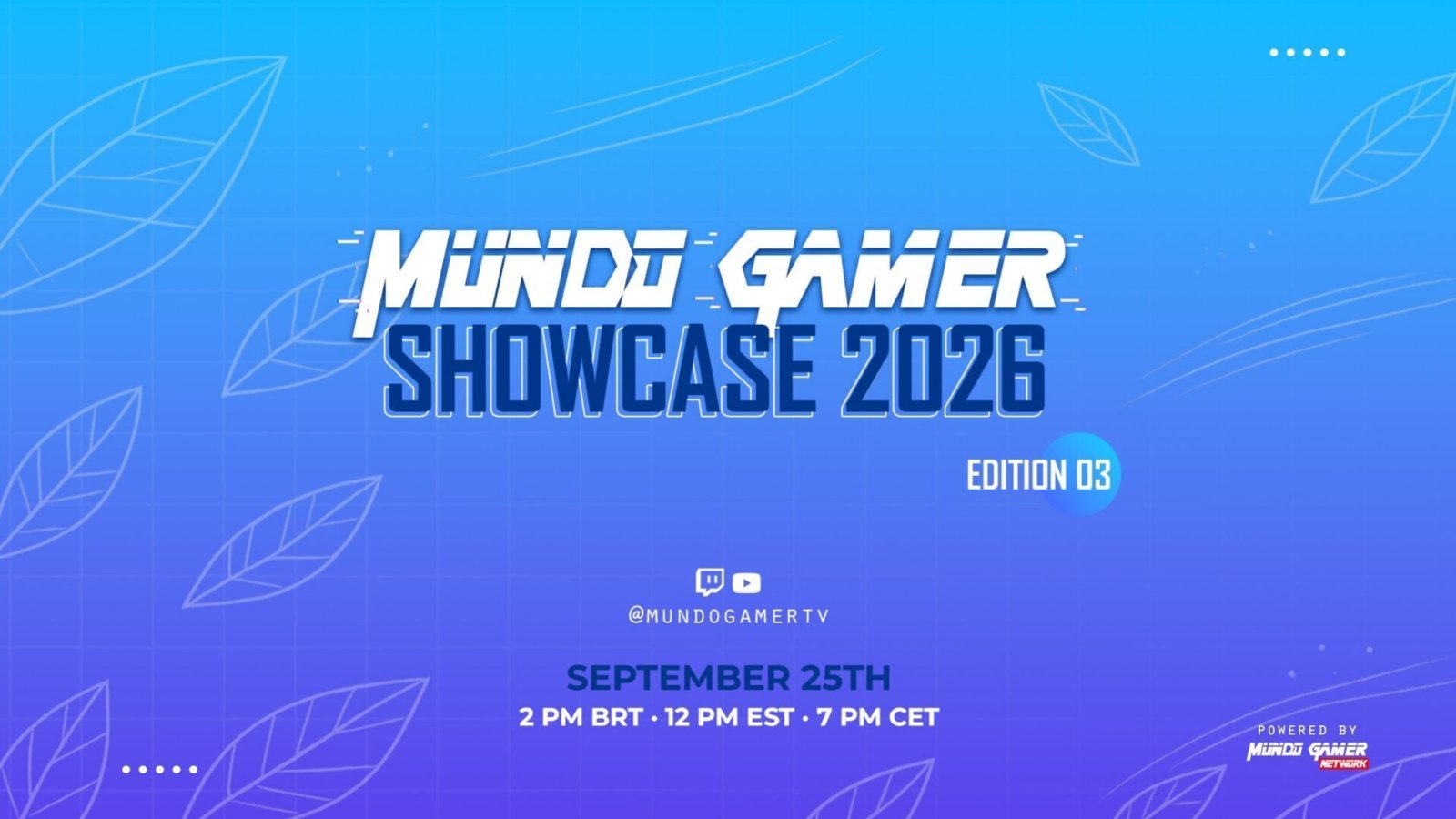Mundo Gamer Showcase 2026 terá recorde de jogos indies em 25 de setembro